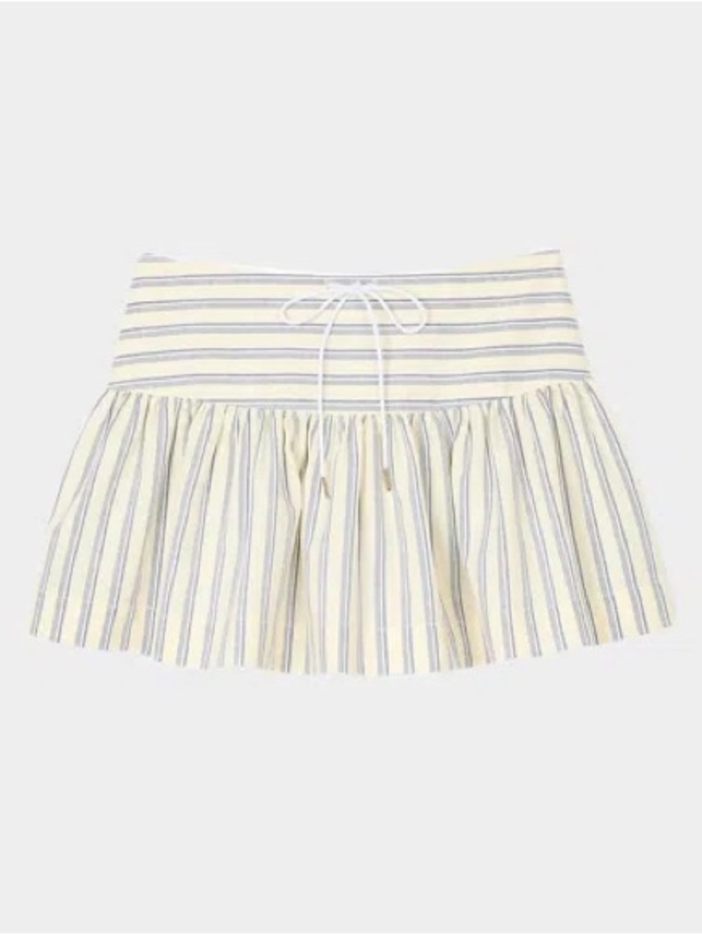 Sandro Rosee yellow blue stripe skirt skort NWT - Picture 2 of 6